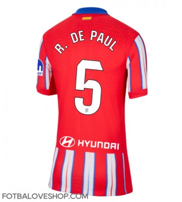 Atletico Madrid Rodrigo De Paul #5 Dámské Domácí Dres 2024-25 Krátký Rukáv