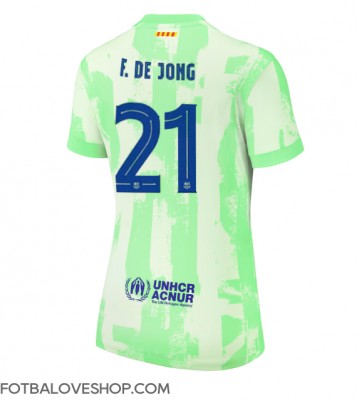 Barcelona Frenkie de Jong #21 Dámské Alternativní Dres 2024-25 Krátký Rukáv