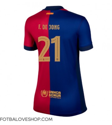 Barcelona Frenkie de Jong #21 Dámské Domácí Dres 2024-25 Krátký Rukáv