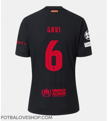 Barcelona Paez Gavi #6 Venkovní Dres 2024-25 Krátký Rukáv