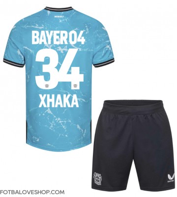 Bayer Leverkusen Granit Xhaka #34 Dětské Alternativní Dres 2023-24 Krátký Rukáv (+ trenýrky)