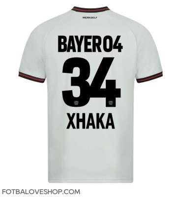 Bayer Leverkusen Granit Xhaka #34 Venkovní Dres 2023-24 Krátký Rukáv
