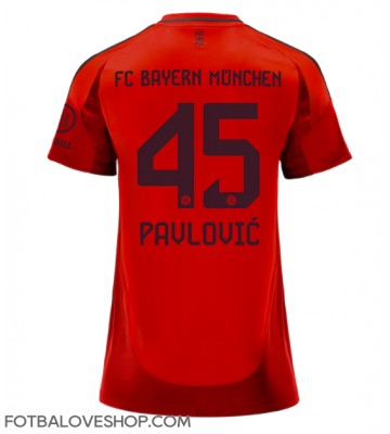 Bayern Munich Aleksandar Pavlovic #45 Dámské Domácí Dres 2024-25 Krátký Rukáv