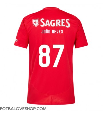 Benfica Joao Neves #87 Domácí Dres 2024-25 Krátký Rukáv