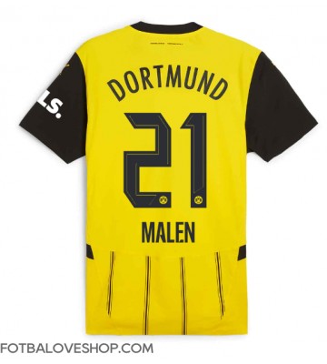 Borussia Dortmund Donyell Malen #21 Domácí Dres 2024-25 Krátký Rukáv