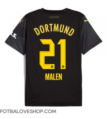 Borussia Dortmund Donyell Malen #21 Venkovní Dres 2024-25 Krátký Rukáv