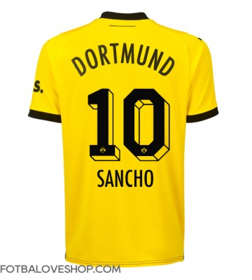 Borussia Dortmund Jadon Sancho #10 Domácí Dres 2023-24 Krátký Rukáv