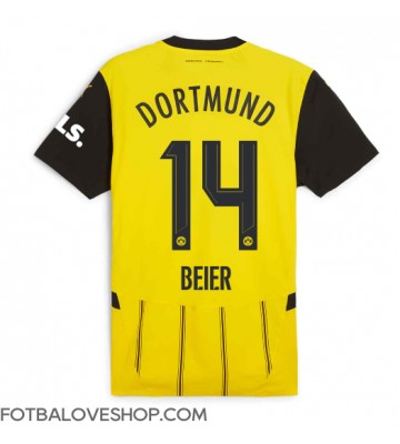 Borussia Dortmund Maximilian Beier #14 Domácí Dres 2024-25 Krátký Rukáv