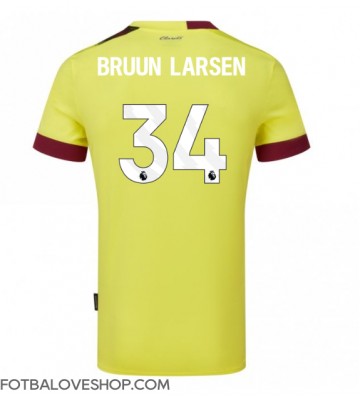 Burnley Jacob Bruun Larsen #34 Venkovní Dres 2023-24 Krátký Rukáv