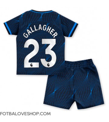 Chelsea Conor Gallagher #23 Dětské Venkovní Dres 2023-24 Krátký Rukáv (+ trenýrky)