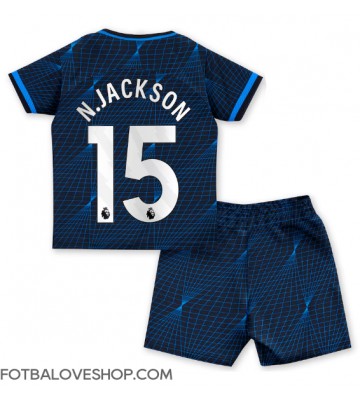 Chelsea Nicolas Jackson #15 Dětské Venkovní Dres 2023-24 Krátký Rukáv (+ trenýrky)