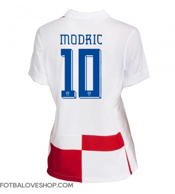 Chorvatsko Luka Modric #10 Dámské Domácí Dres ME 2024 Krátký Rukáv
