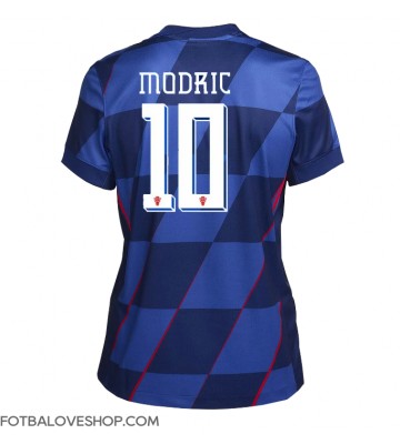 Chorvatsko Luka Modric #10 Dámské Venkovní Dres ME 2024 Krátký Rukáv