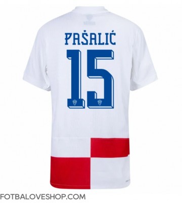 Chorvatsko Mario Pasalic #15 Domácí Dres ME 2024 Krátký Rukáv