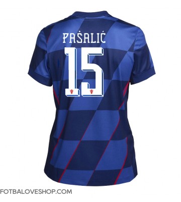 Chorvatsko Mario Pasalic #15 Dámské Venkovní Dres ME 2024 Krátký Rukáv