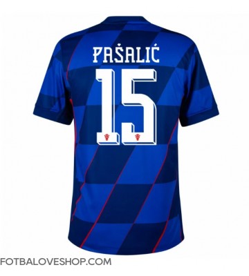 Chorvatsko Mario Pasalic #15 Venkovní Dres ME 2024 Krátký Rukáv