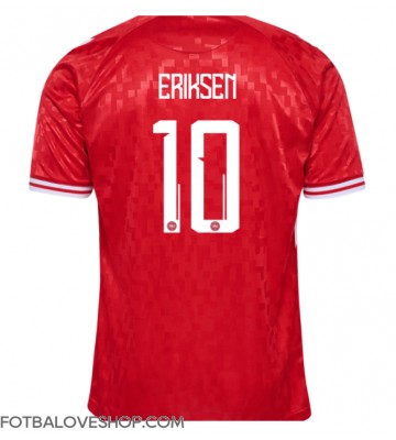 Dánsko Christian Eriksen #10 Domácí Dres ME 2024 Krátký Rukáv