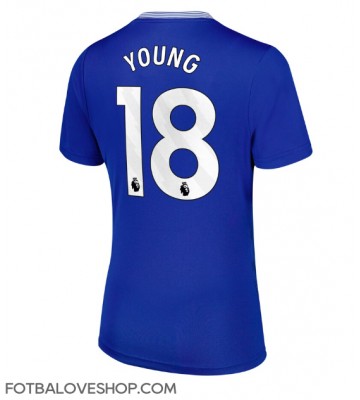 Everton Ashley Young #18 Dámské Domácí Dres 2024-25 Krátký Rukáv