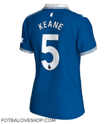 Everton Michael Keane #5 Dámské Domácí Dres 2023-24 Krátký Rukáv