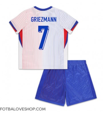 Francie Antoine Griezmann #7 Dětské Venkovní Dres ME 2024 Krátký Rukáv (+ trenýrky)