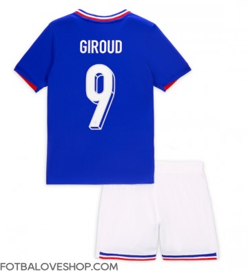 Francie Olivier Giroud #9 Dětské Domácí Dres ME 2024 Krátký Rukáv (+ trenýrky)