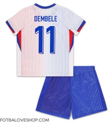 Francie Ousmane Dembele #11 Dětské Venkovní Dres ME 2024 Krátký Rukáv (+ trenýrky)