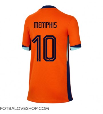 Holandsko Memphis Depay #10 Dámské Domácí Dres ME 2024 Krátký Rukáv
