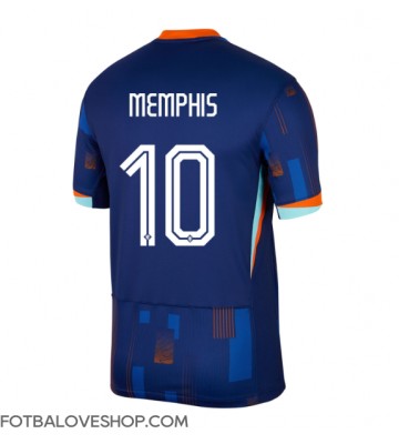 Holandsko Memphis Depay #10 Venkovní Dres ME 2024 Krátký Rukáv