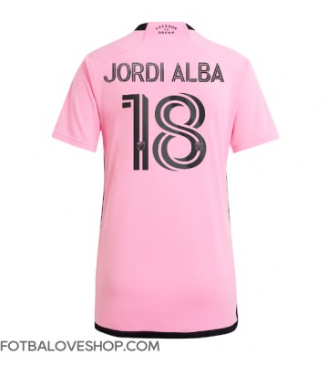 Inter Miami Jordi Alba #18 Dámské Domácí Dres 2024-25 Krátký Rukáv