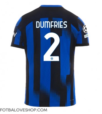 Inter Milan Denzel Dumfries #2 Domácí Dres 2023-24 Krátký Rukáv