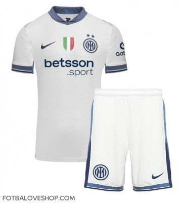 Inter Milan Dětské Venkovní Dres 2024-25 Krátký Rukáv (+ trenýrky)