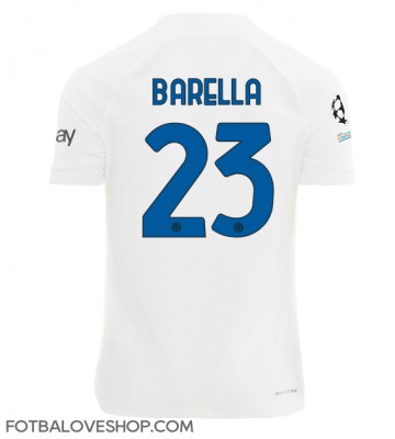Inter Milan Nicolo Barella #23 Venkovní Dres 2023-24 Krátký Rukáv
