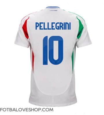 Itálie Lorenzo Pellegrini #10 Venkovní Dres ME 2024 Krátký Rukáv