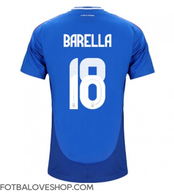 Itálie Nicolo Barella #18 Domácí Dres ME 2024 Krátký Rukáv