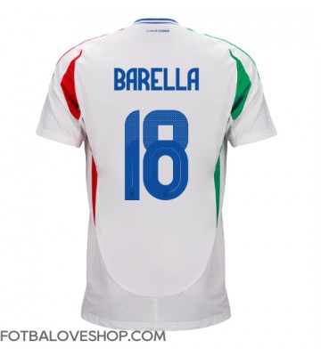 Itálie Nicolo Barella #18 Venkovní Dres ME 2024 Krátký Rukáv