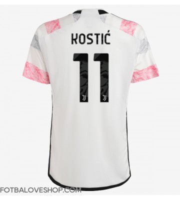 Juventus Filip Kostic #11 Venkovní Dres 2023-24 Krátký Rukáv