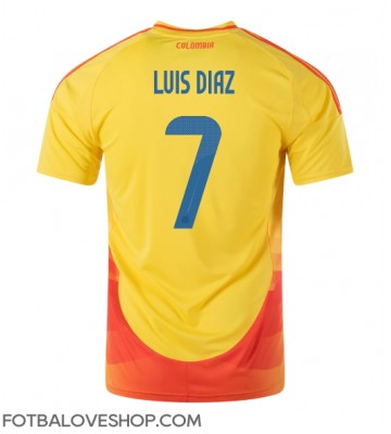 Kolumbie Luis Diaz #7 Domácí Dres Copa America 2024 Krátký Rukáv