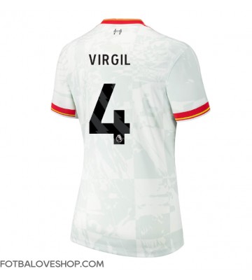 Liverpool Virgil van Dijk #4 Dámské Alternativní Dres 2024-25 Krátký Rukáv