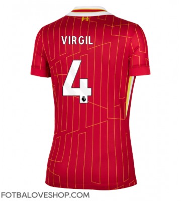 Liverpool Virgil van Dijk #4 Dámské Domácí Dres 2024-25 Krátký Rukáv