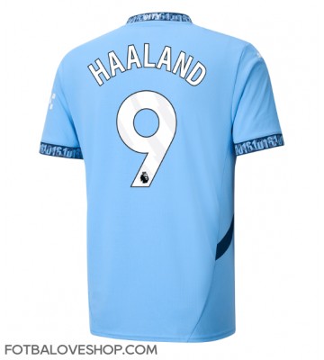 Manchester City Erling Haaland #9 Domácí Dres 2024-25 Krátký Rukáv