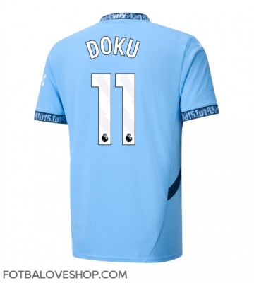 Manchester City Jeremy Doku #11 Domácí Dres 2024-25 Krátký Rukáv