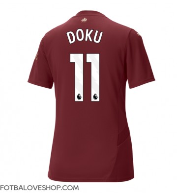 Manchester City Jeremy Doku #11 Dámské Alternativní Dres 2024-25 Krátký Rukáv