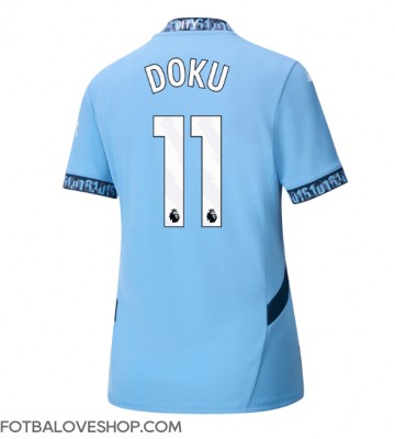 Manchester City Jeremy Doku #11 Dámské Domácí Dres 2024-25 Krátký Rukáv