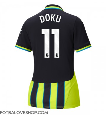 Manchester City Jeremy Doku #11 Dámské Venkovní Dres 2024-25 Krátký Rukáv