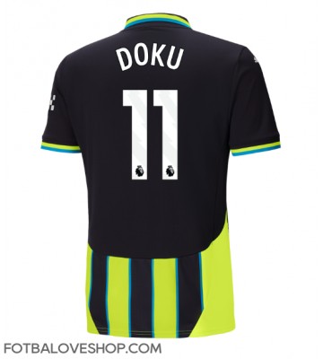 Manchester City Jeremy Doku #11 Venkovní Dres 2024-25 Krátký Rukáv