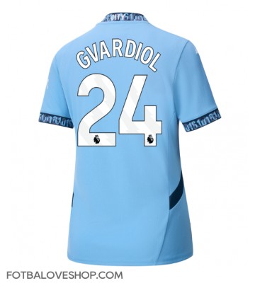 Manchester City Josko Gvardiol #24 Dámské Domácí Dres 2024-25 Krátký Rukáv