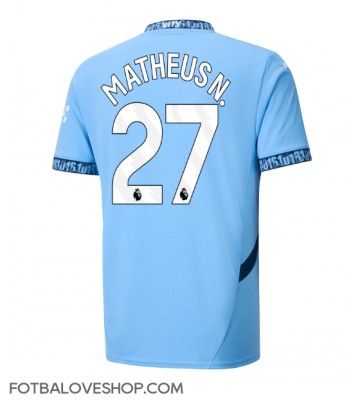 Manchester City Matheus Nunes #27 Domácí Dres 2024-25 Krátký Rukáv