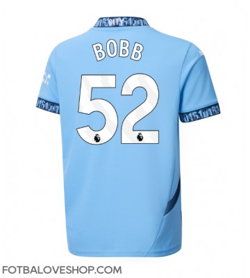 Manchester City Oscar Bobb #52 Domácí Dres 2024-25 Krátký Rukáv