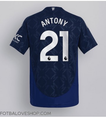 Manchester United Antony #21 Venkovní Dres 2024-25 Krátký Rukáv