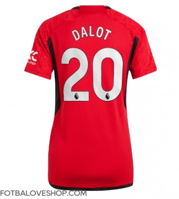 Manchester United Diogo Dalot #20 Dámské Domácí Dres 2023-24 Krátký Rukáv